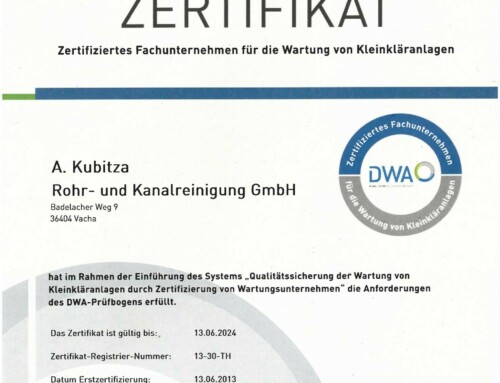 DWA Fachunternehmen Kleinkläranlagen
